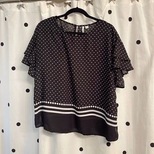 ELLE Polka Dot Blouse